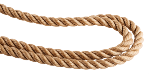 A rope isolated on the white  background. PNG