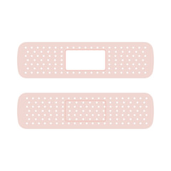 Adhesive plaster on white background. Antiseptic patch icon. Vector illustration.