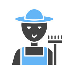 Farmer icon vector image. Suitable for mobile apps, web apps and print media.