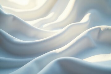 Obraz premium Swirling white fabric, dramatic light & shadow play , modern, fabric