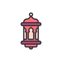 Ornamental Islamic Lantern With Detailed Archways And Frame