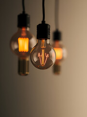 abstract light bulb overlay