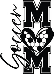 Soccer Mom t-shirt vector art for crafters and designers. Includes vector formats. Perfect for Cricut Illustrator projects, showing your soccer mom pride.