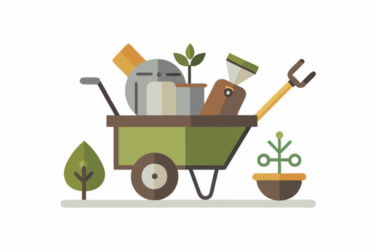 Garden Cart clip art preview