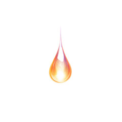 Glowing Fire Drop - Abstract Energy and Power Symbol