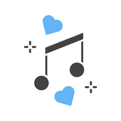 Love Songs icon vector image. Suitable for mobile apps, web apps and print media.