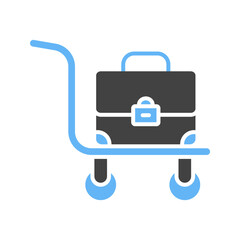 Luggage Cart icon vector image. Suitable for mobile apps, web apps and print media.