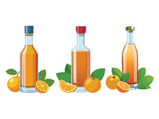 vector illustration of a german drink Schnaps (Fruit Brandy, Typically Served as a Digestif)