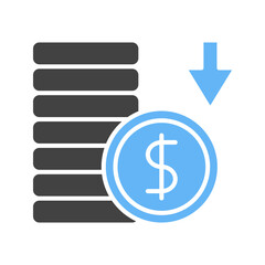 Money Loss icon vector image. Suitable for mobile apps, web apps and print media.