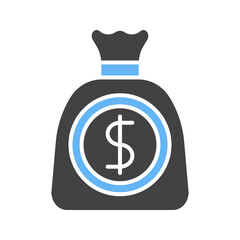 Money Bag icon vector image. Suitable for mobile apps, web apps and print media.