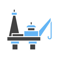 Oil Platform icon vector image. Suitable for mobile apps, web apps and print media.
