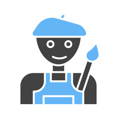 Painter icon vector image. Suitable for mobile apps, web apps and print media.