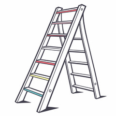 Ladder silhouette vector illustration