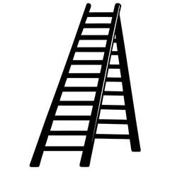 Ladder silhouette vector illustration