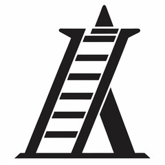 Ladder silhouette vector illustration