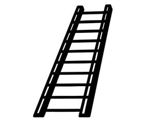 Ladder silhouette vector illustration