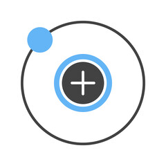 Fototapeta premium Proton icon vector image. Suitable for mobile apps, web apps and print media.