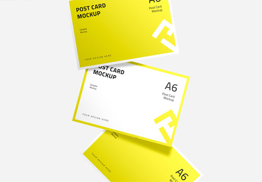Mock Up of Postcard Template