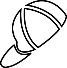 Baseball hat, cap icon in line. sign symbol mockup isolated on transparent background