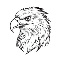 Vintage engraving Eagle retro vector illustration art design.