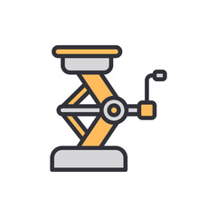 Scissor Jack Equipment For Lifting And Maintenance On Transparent Background