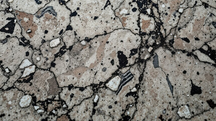 Cracked and Weathered Concrete Texture - Stone Texture with Dark Cracks