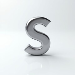 Naklejka premium a 3d chrome metallic s logo