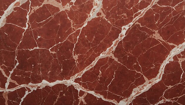 A deep red Rosso Levanto marble with bold white spide