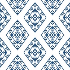 Fototapeta premium pattern batik flower damask ethnic boho ikat texture tribal geometric background