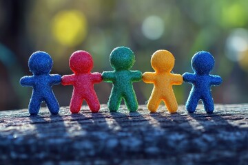 flawless image of four team members expressing togetherness