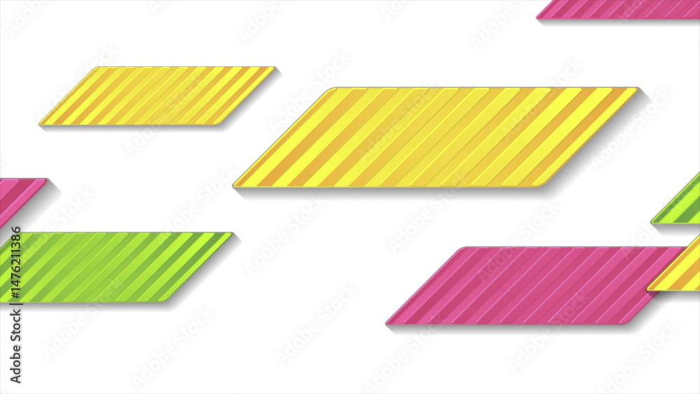 Poster Multicolored minimal abstract geometric tech background