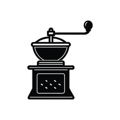 Coffee grinder silhouette vector icon Illustration vector