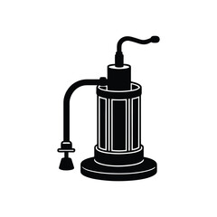 Pump Machine Icon silhouette vector illustration