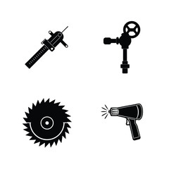 Set of icons, silhouette tool,s vector illustration