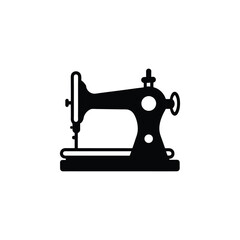 Sewing Machine Icon silhouette vector illustration.