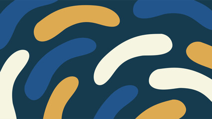 Vector design illustration of an abstract blue and yellow beach background banner