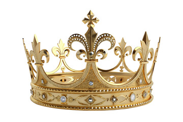 gold crown, royal crown, intricate metalwork, ornate details, precious metals, gilded decoration, elaborate design, regal accessory, majestic headpiece, exquisite craftsmanship, precious jewels, glimm