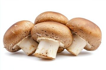 detailed picture of high angle fresh mushrooms arrangement