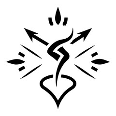 Obraz premium Black silhouette design representing concepts of stress relief and mindfulness.
