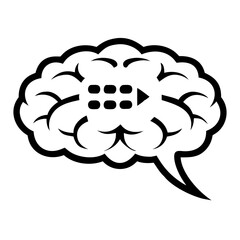 Black silhouette of telephone and chat bubbles representing mental health hotline services