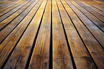 Wooden deck floorboards