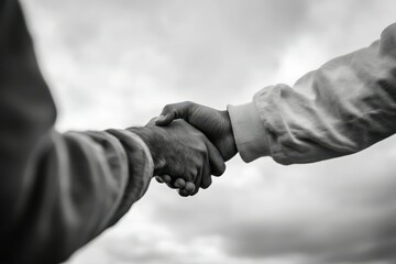 ultra HD image of low angle engineers hand shake
