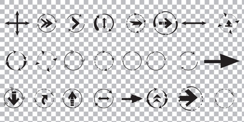 Black arrow icon big sets. Vector arrow illustration eps 10