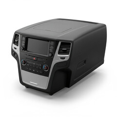 Obraz premium Car Dashboard Console on White Background