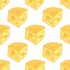 Seamless pattern with cheese doodle for decorative print, wrapping paper, greeting cards, wallpaper and fabric