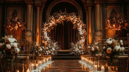 Elegant Wedding Ceremony in a Grand Hall