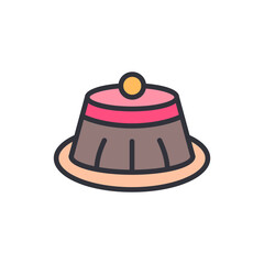 Sweet Delightful Pudding Icon On Transparent Background Isolated Rendering