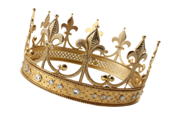 gold crown, royal crown, intricate metalwork, ornate details, precious metals, gilded decoration, elaborate design, regal accessory, majestic headpiece, exquisite craftsmanship, precious jewels, glimm