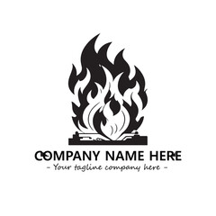 Fire Logo Company Design Illustration Vector Graphic Image