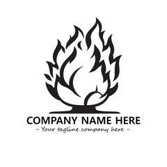 Fire Logo Company Design Illustration Vector Graphic Image